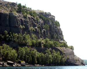 The cliffs at Quirk Lake